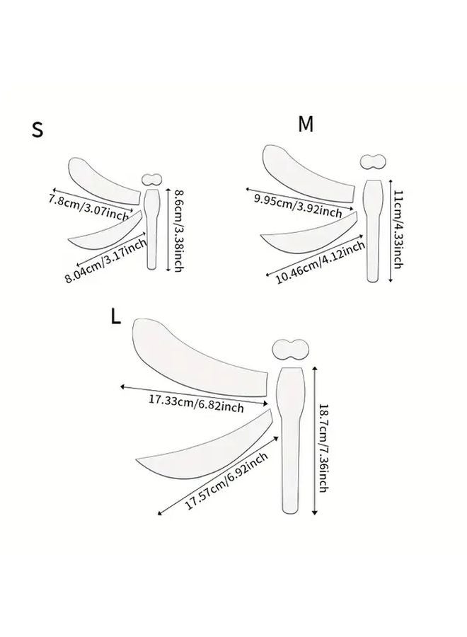 Dragonfly Quilting Template Set Of 4 Transparent PET For DIY Crafts Embroidery Size M - Image 4